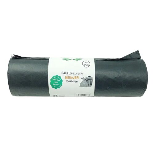 ZOREX Saci menaj, negri, 320l, 10 buc/set