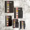 Agendă neagră, piele artificială, 13*8cm, pix inclus