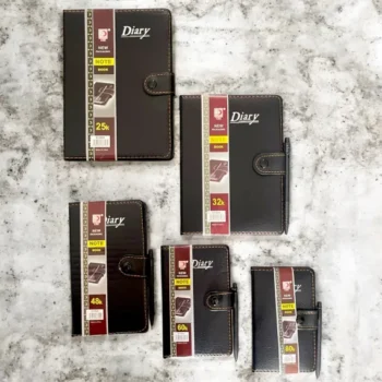 Agendă neagră, piele artificială, 13*8cm, pix inclus