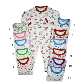 Pijamale copii, mânecă lungă + pantaloni lungi, bumbac
