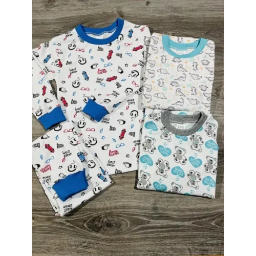 Pijamale mânecă lungă, bumbac, pentru copii
