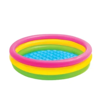 Piscina Gonflabila pentru Copii 168x40cm cu Podea Gonflabilă multicoloră