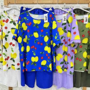 Compleu colorat, pantaloni și bluză, mărime universală