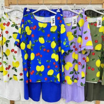 Compleu colorat, pantaloni și bluză, mărime universală