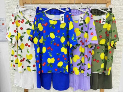 Compleu colorat, pantaloni și bluză, mărime universală