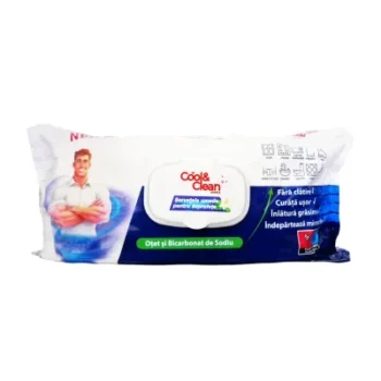 Cool&Clean servetele multisuprafete 100 buc, cu Oțet și Bicarbonat