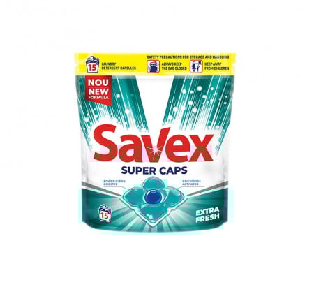 Detergent de Rufe SAVEX Extra Fresh,15 Capsule