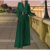 Salopetă elegantă, verde închis, mărime L