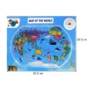 Puzzle din lemn, 27 piese - Harta lumii