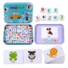 Alfabetar magnetic în cutie metalică