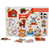 Puzzle animale domestice din lemn, cu mâner