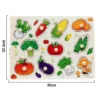 Puzzle legume din lemn, cu mâner