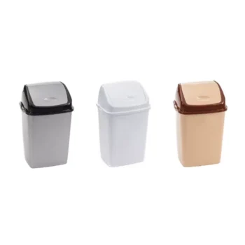 Coș de gunoi din plastic cu capac batant, 18L