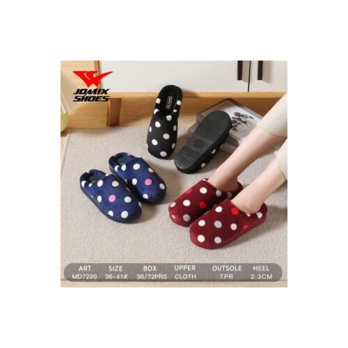 Papuci casă, de damă, cu buline