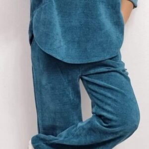 Compleu din raiat, cu buzunare, albastru