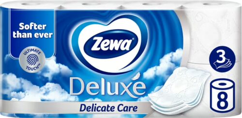 Zewa Deluxe Delicate Care Hartie igienica, 3 straturi, 8 role