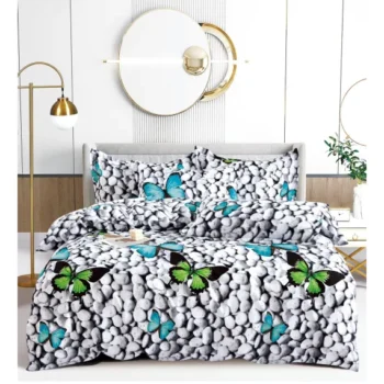 Lenjerie, Bumbac Satinat, 200×230, pentru pat dublu, 4 Piese, fete de perna 50x70cm Incluse