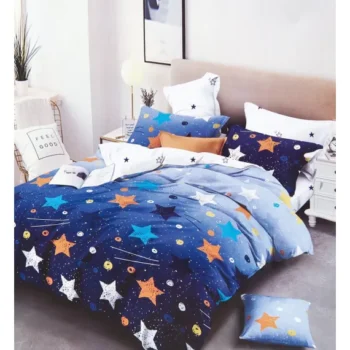 Lenjerie, Bumbac Satinat, 200x230, pentru pat dublu, 4 Piese, fete de perna 50x70cm Incluse